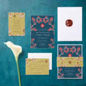 梅花二重西中国の経結婚景 タペストリー (この独立クリエイターのコレクションをカスタマイズ。)