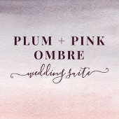 シンプルエレガント梅グラデーション水彩踊結婚り スクエアペーパーコースター