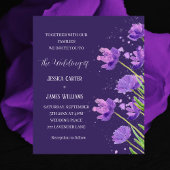 パープルシンプルミニマリストエレガントな結婚式の食品 メニュー