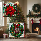 Poinsettia on Blue トートバッグ