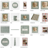 Ivory Christmas Poinsettia Sage elegant スタンダードカクテルナプキン