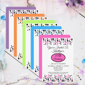 ピンクとブラックの水玉模様 ラッピングペーパーシート