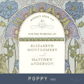 フォトゲストブックサインヴィンテージアールヌーボーバイミュシャ ポスター