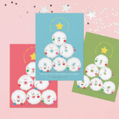 粉砂糖ドーナツ木クリスマス シーズンカード