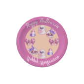 ピンクかわいらしハロウィーン 招待状