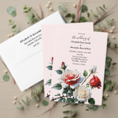 Pretty pink white red roses seating chart ポスター (この独立クリエイターのコレクションをカスタマイズ。テスト)