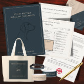 Dog Breeder Folder Label Health & Vaccination  長方形シール