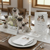 Pug Dogの結婚反応 出欠カード