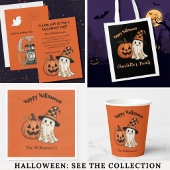 ハロウィンの幽霊カボチャ Tシャツ