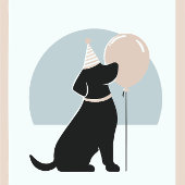 ミニマリストドッグ誕生日 ペーパープレート