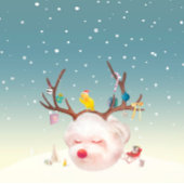 トナカイの子犬〔雄ジカの〕枝角 ポスター