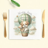 Puppy Bear Adventure Balloon Baby Shower Welcome 横断幕