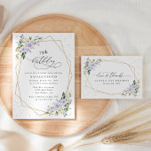 Purple Flowers, White Flowers, Greenery, Birthday スタンダードカクテルナプキン