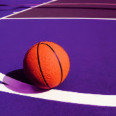 パープルガールズバースデーパーティーバスケットボール ペーパープレート