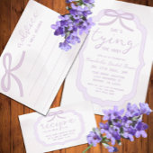 Purple Bow Watercolor Bridal Shower