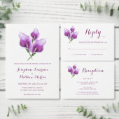 パープルカラリリー結婚フローラ フェイバーボックス (この独立クリエイターのコレクションをカスタマイズ。)