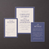 Purple Classic Elegant Double-Sided Wedding  招待状 (この独立クリエイターのコレクションをカスタマイズ。)