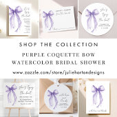 パープルコケット弓水カラーアーチブライダルシャワー 招待状