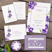 結婚のイベント詳細紫色の花のスケジュールマップ