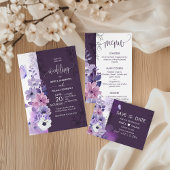Lavender Floral Save the Date Card セーブザデート