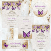 ヴィンテージ紫素朴金ゴールド蝶 コーヒーマグカップ