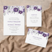 紫色の灰色の水の色の花結婚の世話 ラウンドシール (この独立クリエイターのコレクションをカスタマイズ。)