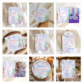 Purple Mermaid 5th Birthday Five the Sea  招待状
