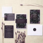 パープルムーディーズフローラ 招待状 (この独立クリエイターのコレクションをカスタマイズ。)