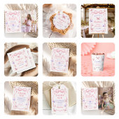 ピンクボウ私たちの小さな蝶の誕生日写真 招待状