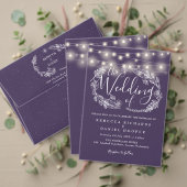 ウィングウェル文字列ライト紫結婚の エンクロージャーカード (この独立クリエイターのコレクションをカスタマイズ。テスト)