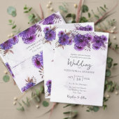 Purple Watercolor Chrysanthemum Wedding アクセントクッション (この独立クリエイターのコレクションをカスタマイズ。テスト)