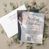 2 Photo Wedding Song ∙ Newlyweds Playlist QR Code メタルオーナメント (この独立クリエイターのコレクションをカスタマイズ。テスト)