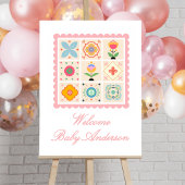 Quilted Baby Shower Invitation 招待状