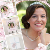 キンセアニェラピンクフローラシックティアラモダン 招待状