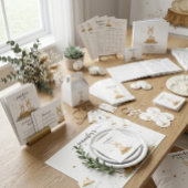 ベージュラビットモーミーバニーベビー 招待状