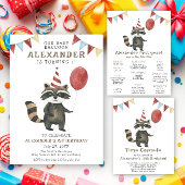 Raccoon Time Capsule 1st birthday ポスター