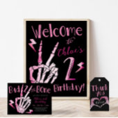 Second Birthday Welcome Sign, Bad TWO the Bone  ポスター