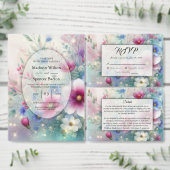 放射きらめく春開花 エンクロージャーカード (この独立クリエイターのコレクションをカスタマイズ。)