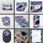 審美虹グリッター瑪瑙 スクエア名刺