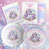 Rainbow Unicorn Girl's Birthday Party Personalized 横断幕