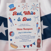 4th of July Baby Shower Diaper Raffle  エンクロージャーカード