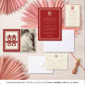 クラシック長方形の二重中国の幸福結婚の テーブルナンバー