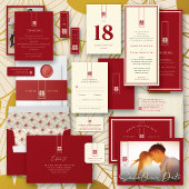 シンプルな中国の結婚式の二重の喜びの長方形 招待状