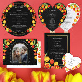 おもしろいファクト春チューリップボホフローラ結婚ズナプキンス スタンダードカクテルナプキン