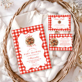 Red Gingham Meatball Baby Shower スタンダードカクテルナプキン