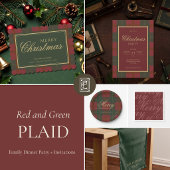 Classic Christmas Favor Bags | Deep Red Script フェイバーバッグ