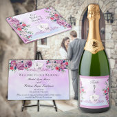 リーガルモノグラムシールド&フローラ結婚ズステッカー ラウンドシール