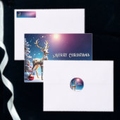 Reindeer Return Address Self-inking Stamp セルフインキングスタンプ