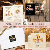 Let's Get Groovy Men's 60th Birthday Photo ポスター