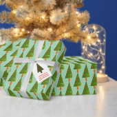 シンプルの形状クリスマスツリーラッピング紙 ラッピングペーパー (この独立クリエイターのコレクションをカスタマイズする。)